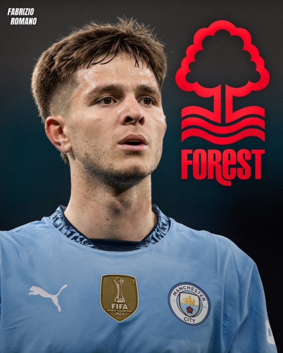 很快HWG！罗马诺：曼城中场麦卡蒂即将加盟森林 转会费超2000万镑